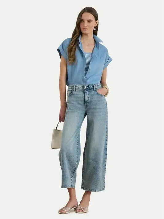 BROONO-SHORT SLEEVE-BUTTON FRONT