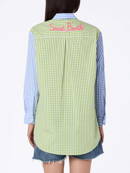 BRIGITTE- COTTON STRIPES MID V TEQUILA 21 EMB